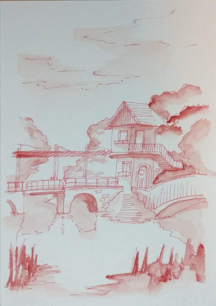 Postcard Sketches 01, Plate 02, original sketch