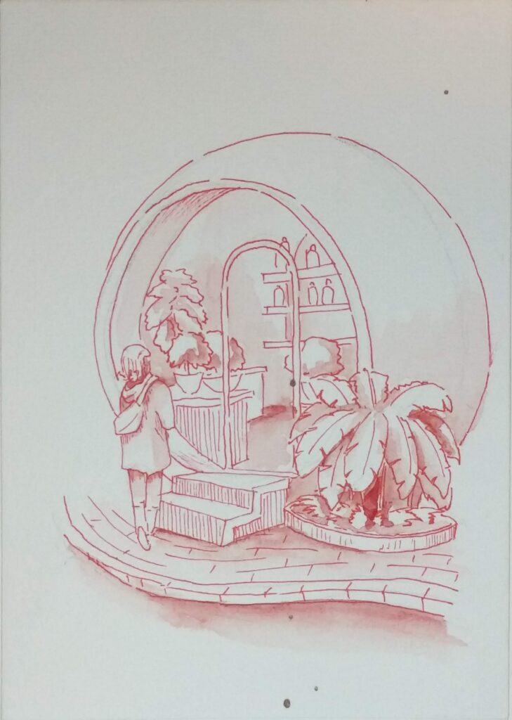 Postcard Sketches 01, Plate 04, original sketch