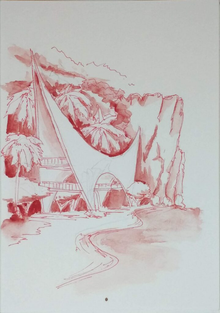 Postcard Sketches 01, Plate 05, original sketch