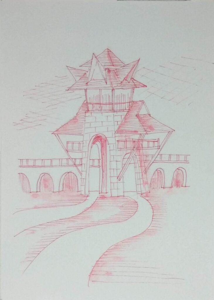 Postcard Sketches 01, Plate 06, original sketch