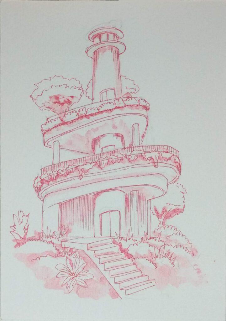 Postcard Sketches 01, Plate 09, original sketch