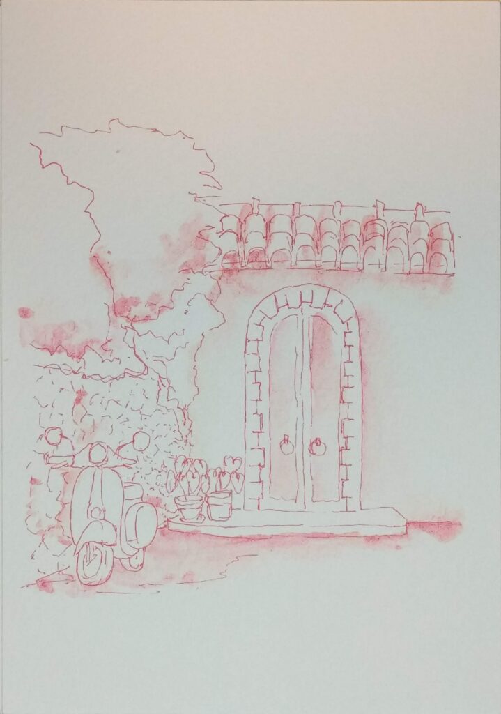 Postcard Sketches 01, Plate 10, original sketch