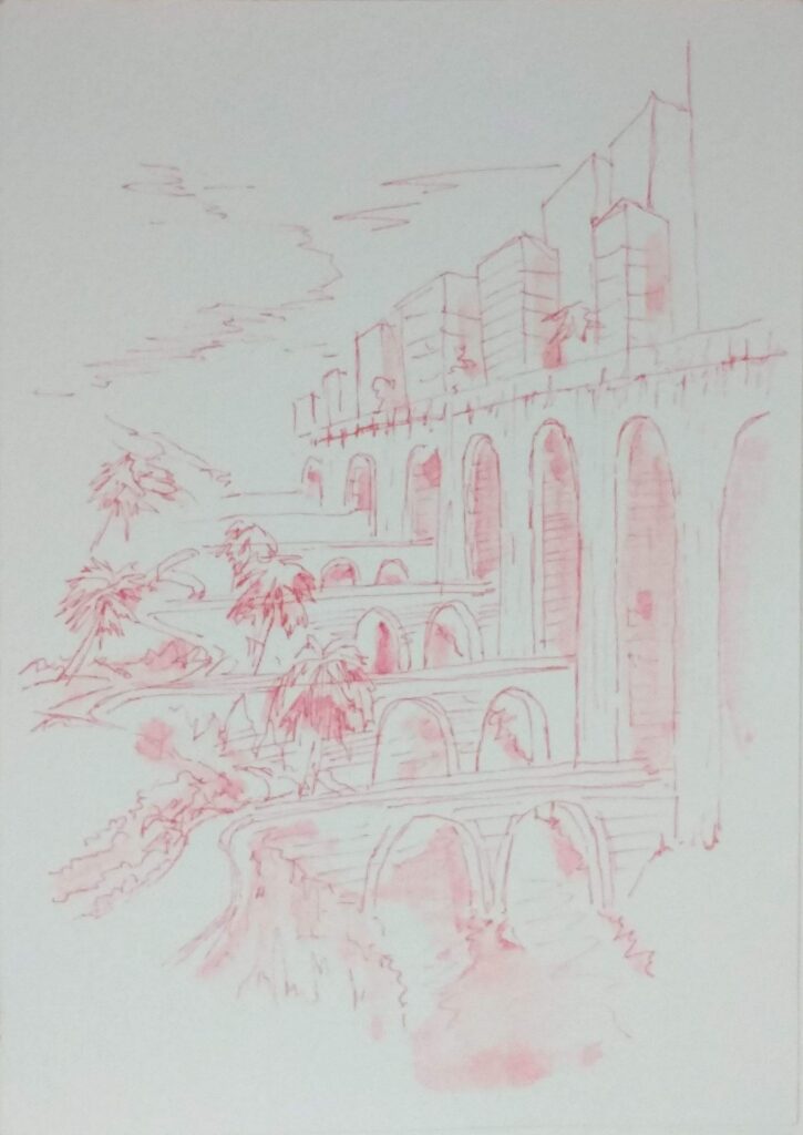 Postcard Sketches 02, Plate 13, original sketch