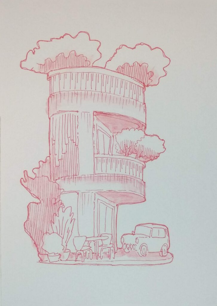 Postcard Sketches 02, Plate 14, original sketch