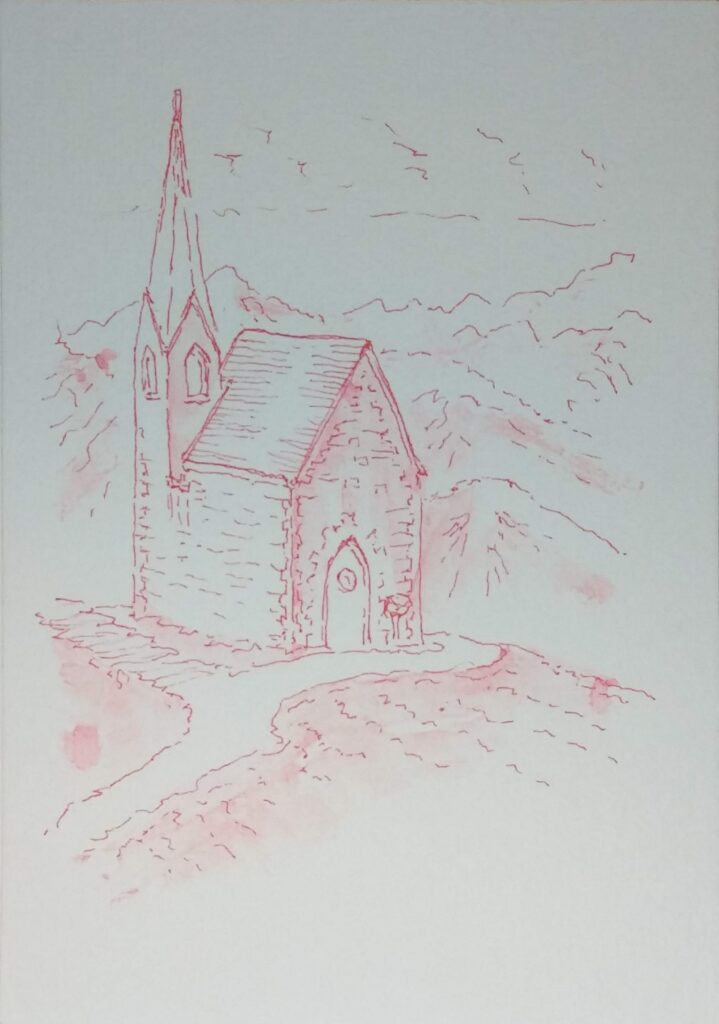 Postcard Sketches 02, Plate 17, original sketch