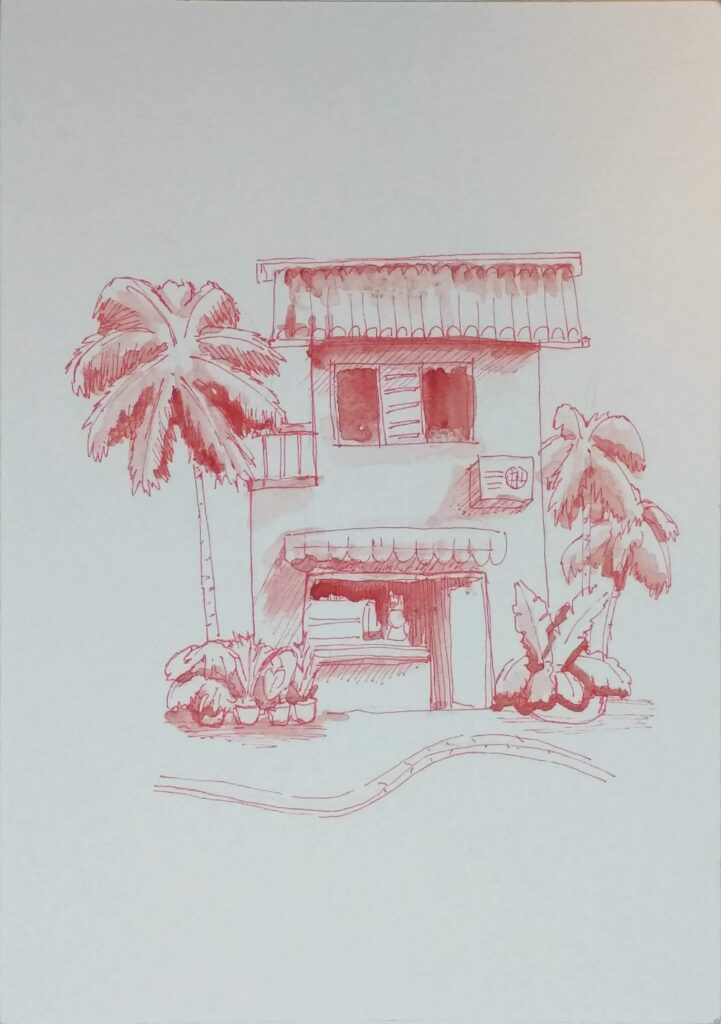 Postcard Sketches 03, Plate 27, original sketch