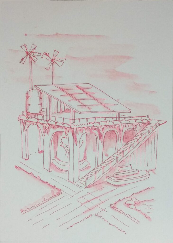 Postcard Sketches 04, Plate 33, original sketch