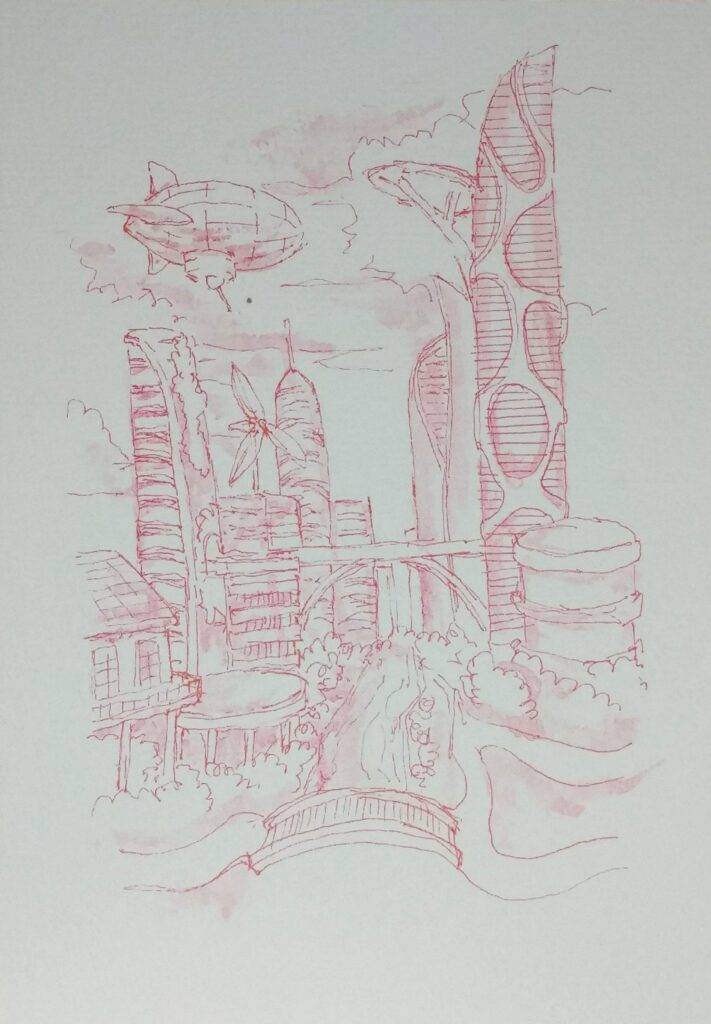 Postcard Sketches 05, Plate 48, original sketch