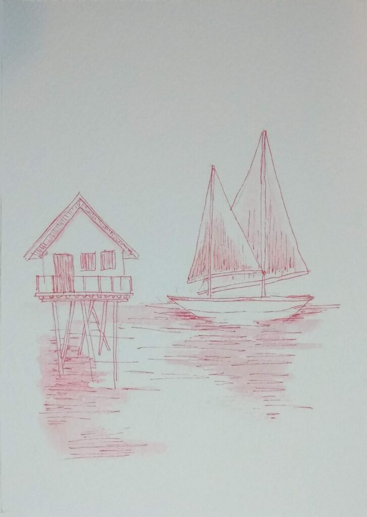 Postcard Sketches 05, Plate 49, original sketch