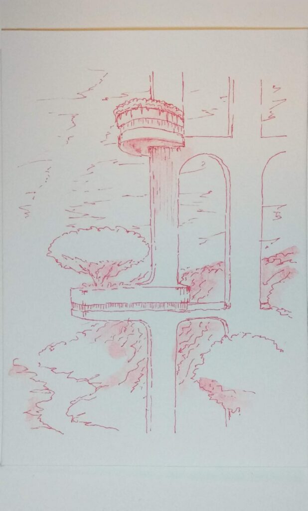 Postcard Sketches 05, Plate 50, original sketch